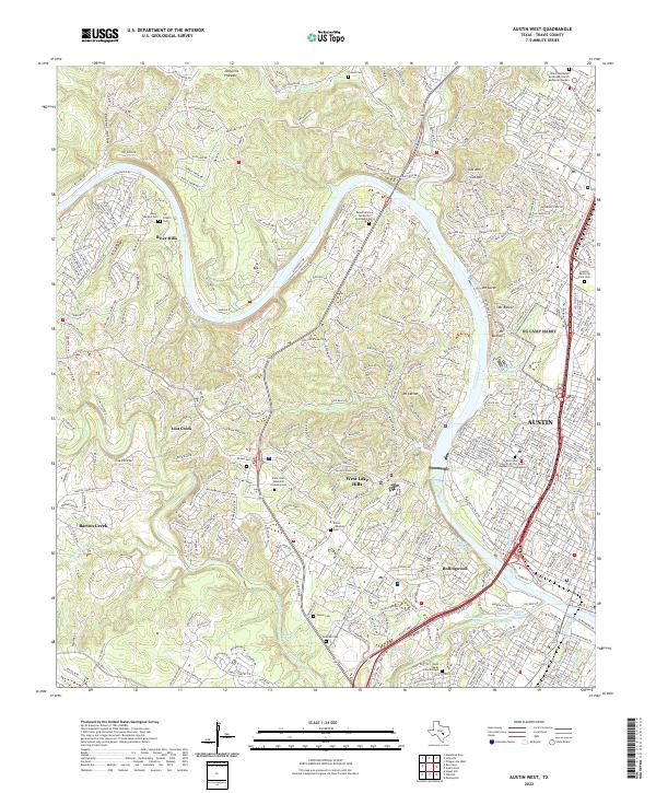 USGS Topographic Map – Austin West