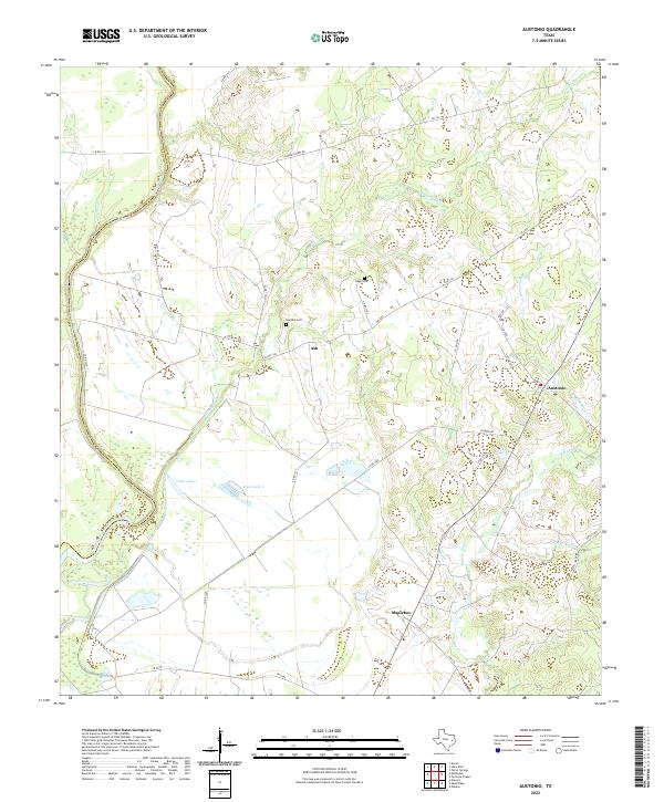 USGS Topographic Map – Austonio