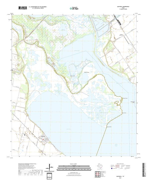 USGS Topographic Map – Austwell