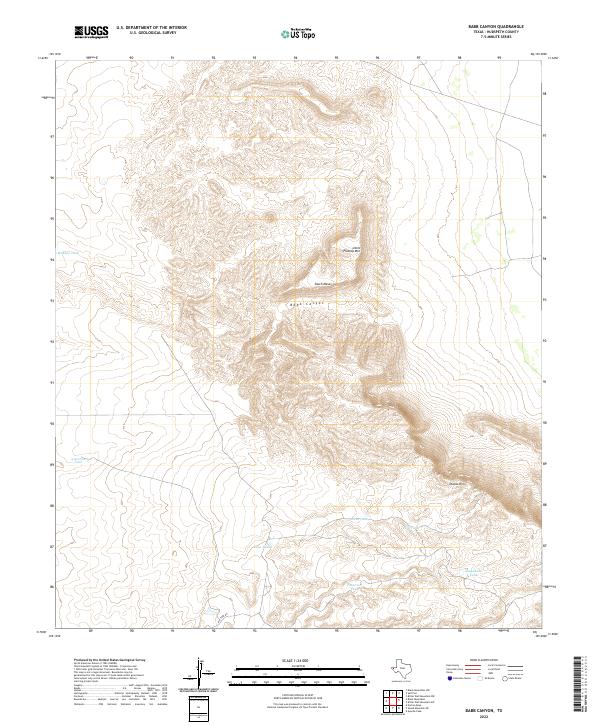USGS Topographic Map – Babb Canyon
