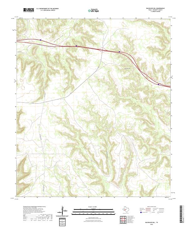 USGS Topographic Map – Bachelor Hill