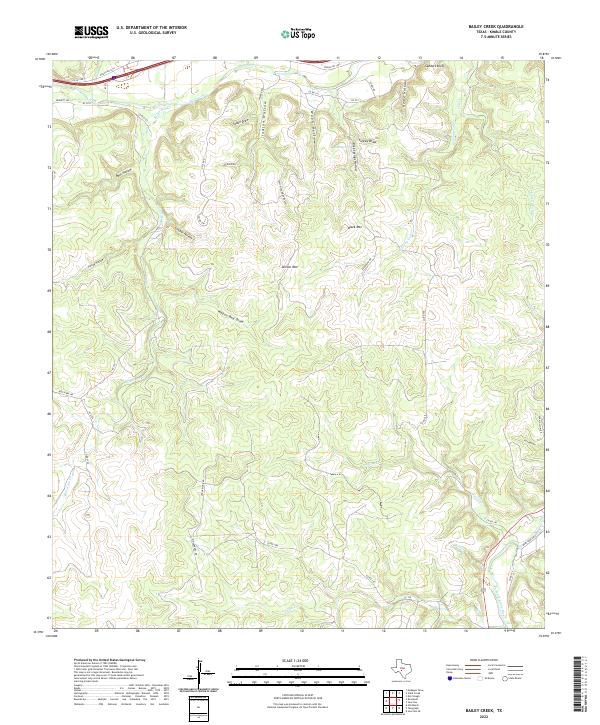 USGS Topographic Map – Bailey Creek