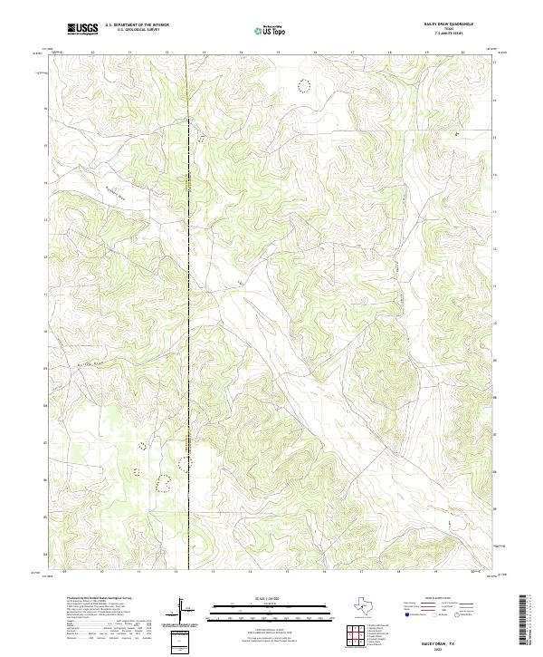 USGS Topographic Map – Bailey Draw