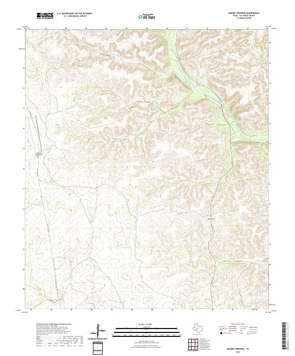 USGS Topographic Map – Bakers Crossing