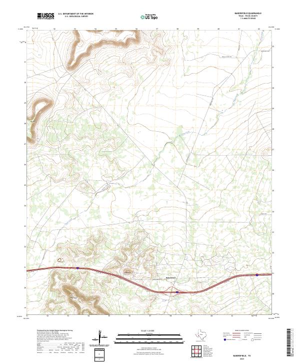 USGS Topographic Map – Bakersfield
