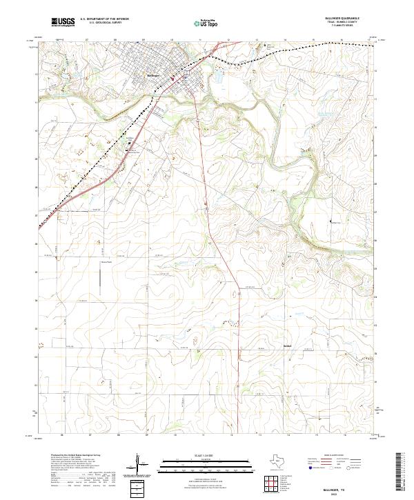 USGS Topographic Map – Ballinger