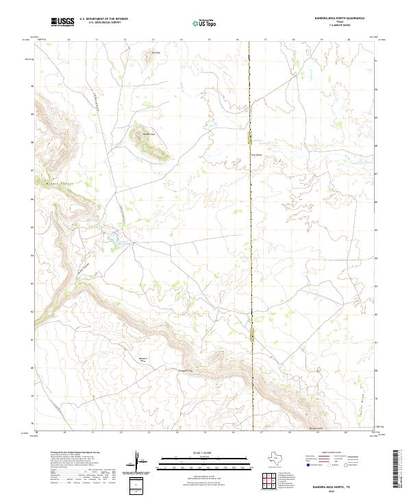 USGS Topographic Map – Bandera Mesa North