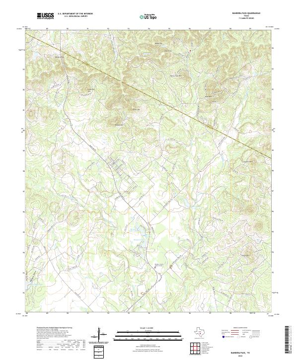 USGS Topographic Map – Bandera Pass