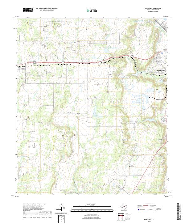 USGS Topographic Map – Bangs East