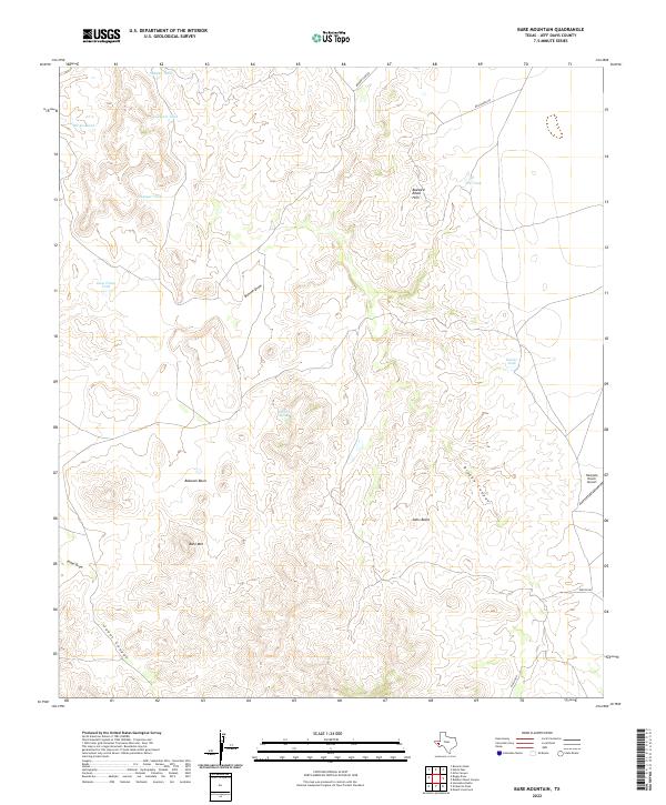 USGS Topographic Map – Bare Mountain