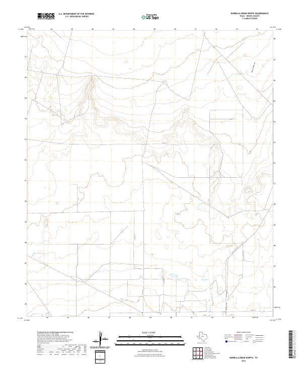2022 Map of Barrilla Draw North, 2022 Print