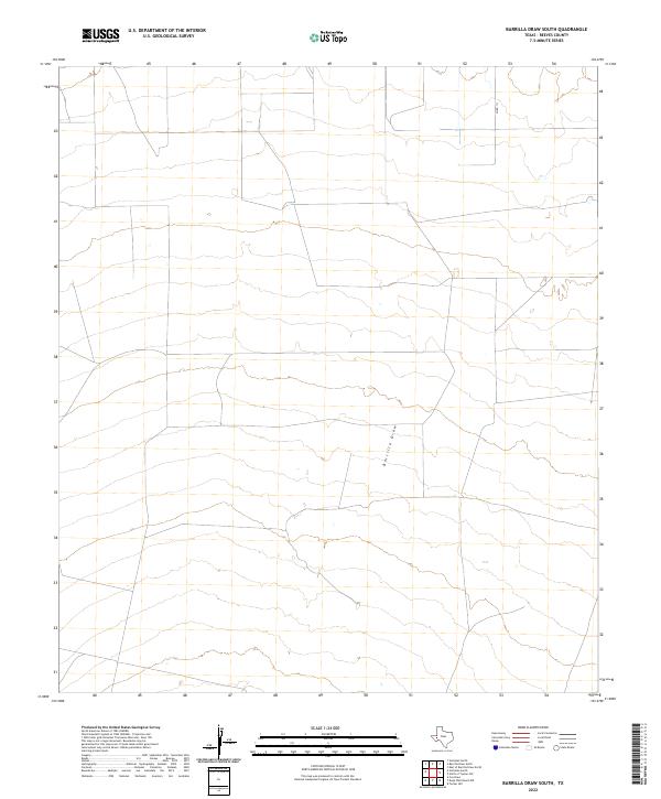 2022 Map of Barrilla Draw South, 2022 Print