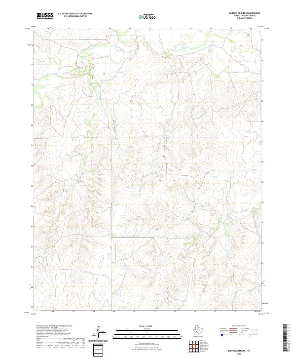 USGS Topographic Map – Barton Corners