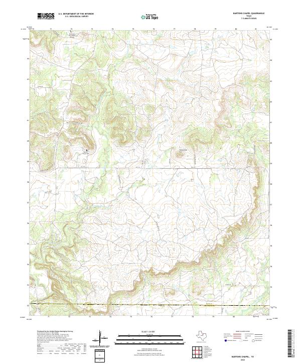 USGS Topographic Map – Bartons Chapel