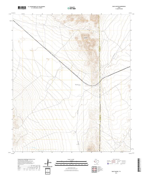 USGS Topographic Map – Bass Canyon