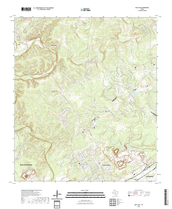 USGS Topographic Map – Bat Cave