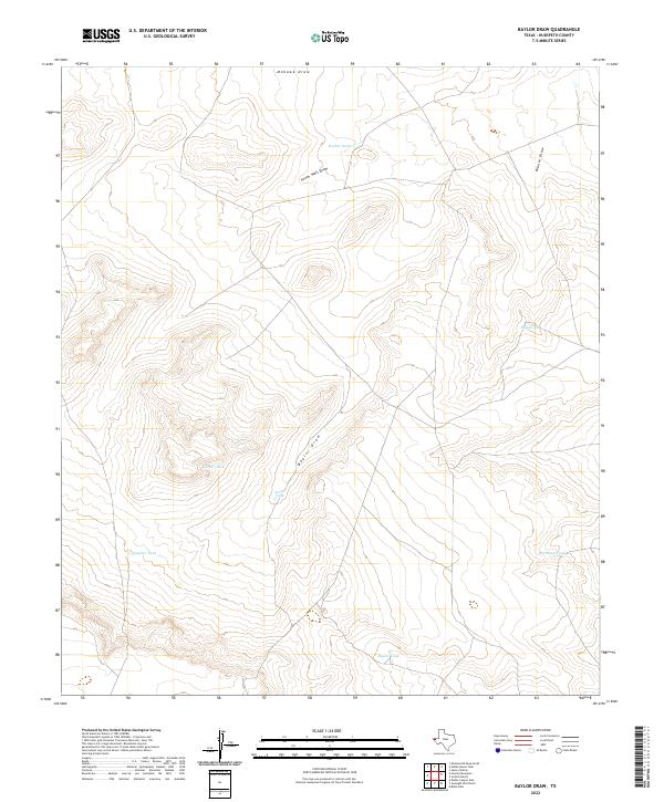 USGS Topographic Map – Baylor Draw