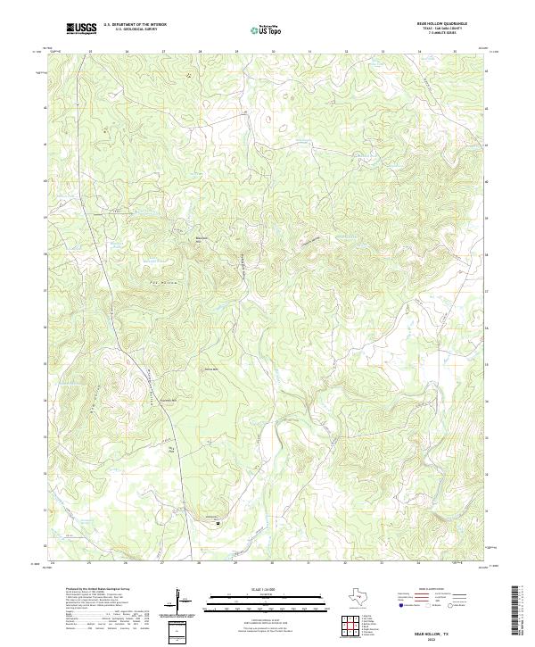 USGS Topographic Map – Bear Hollow