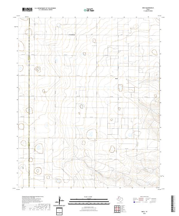 USGS Topographic Map – Beck