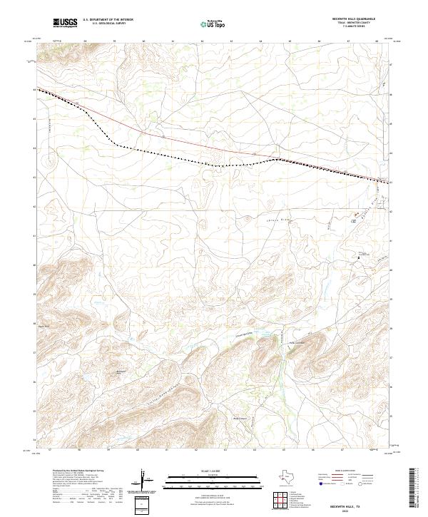 USGS Topographic Map – Beckwith Hills