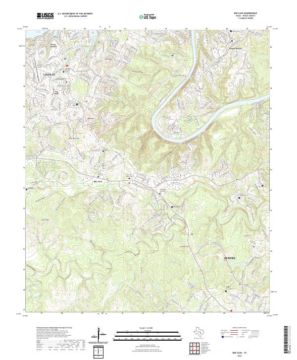 USGS Topographic Map – Bee Cave