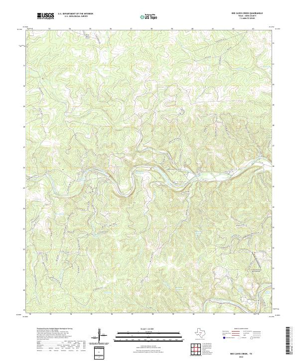 USGS Topographic Map – Bee Caves Creek
