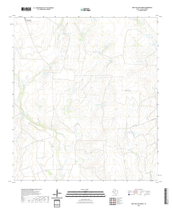 USGS Topographic Map – Beef Hollow Creek