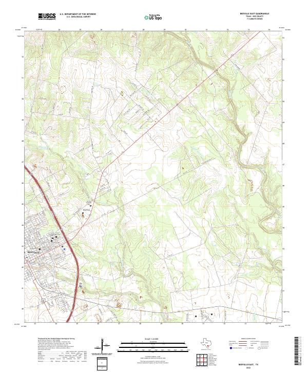 USGS Topographic Map – Beeville East