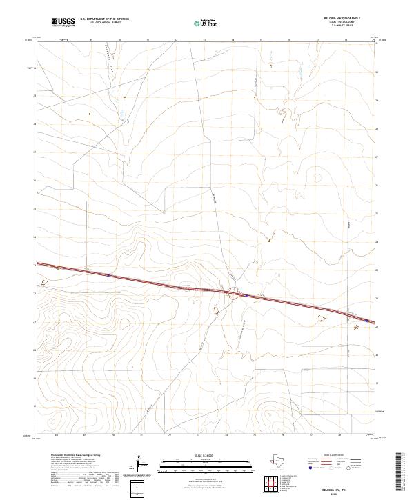 2022 Map of Belding NW, 2022 Print