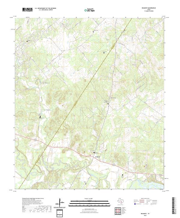 USGS Topographic Map – Belmont
