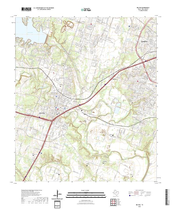 USGS Topographic Map – Belton