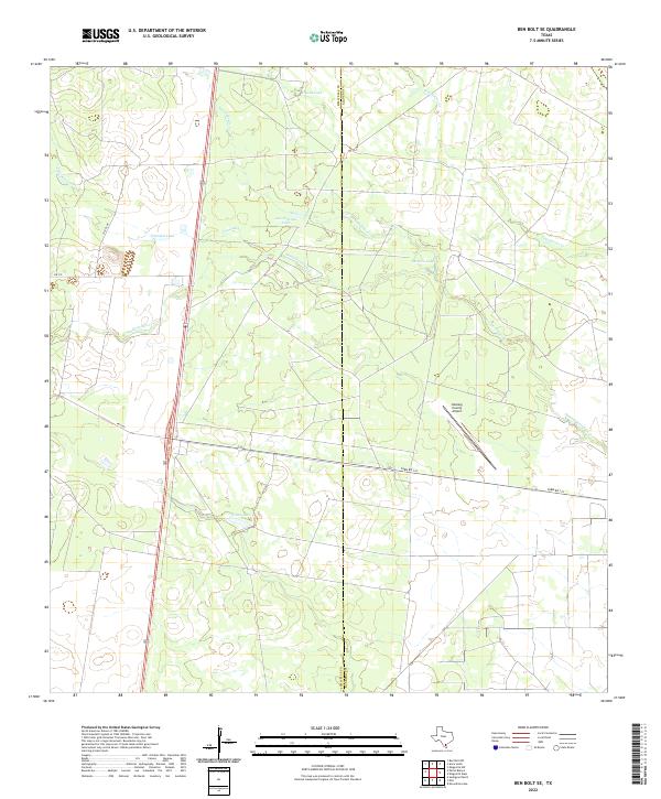 USGS Topographic Map – Ben Bolt SE