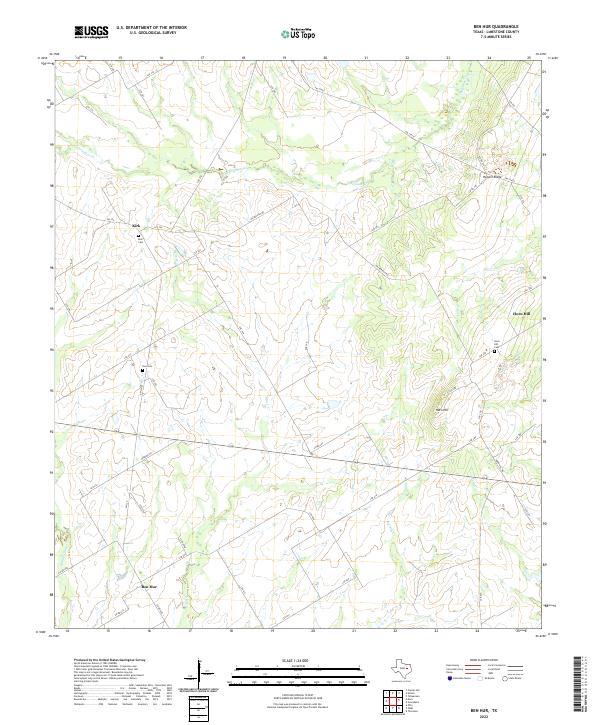 USGS Topographic Map – Ben Hur