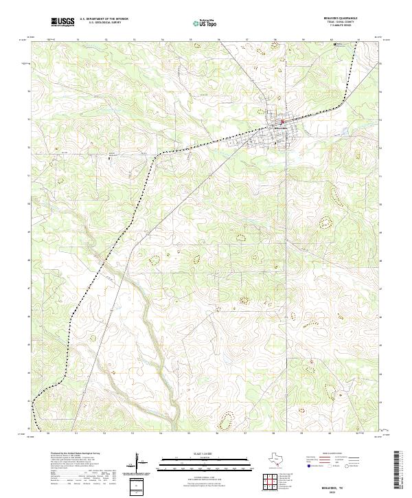 USGS Topographic Map – Benavides
