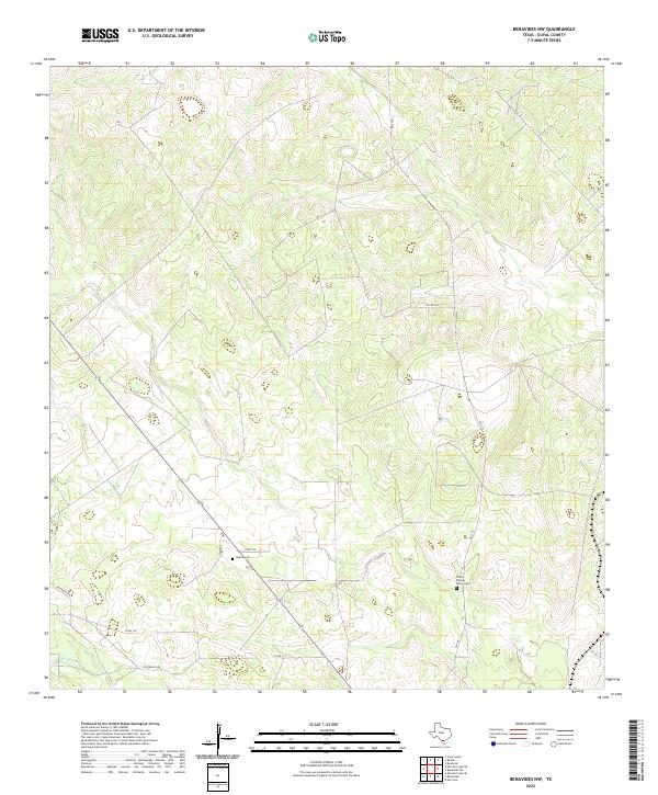 2022 Map of Benavides NW, 2022 Print