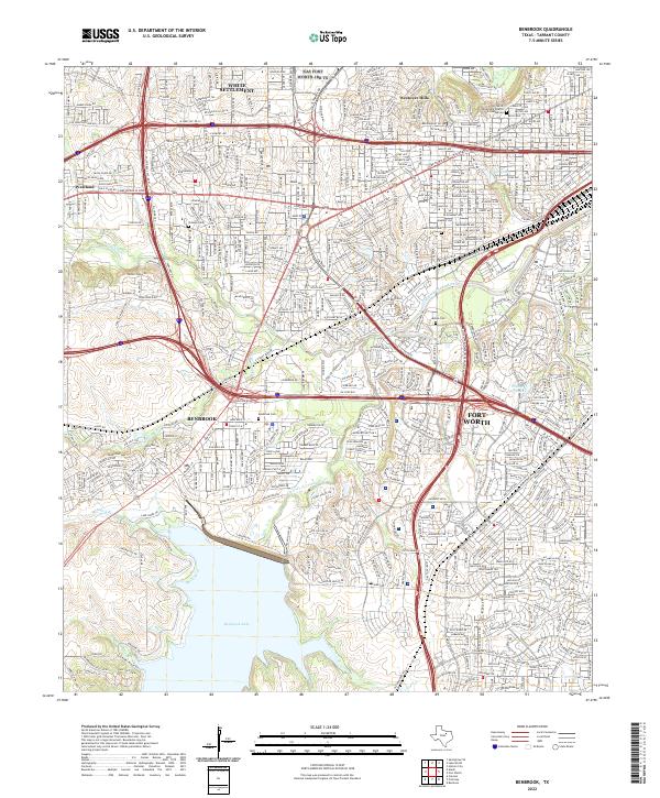USGS Topographic Map – Benbrook
