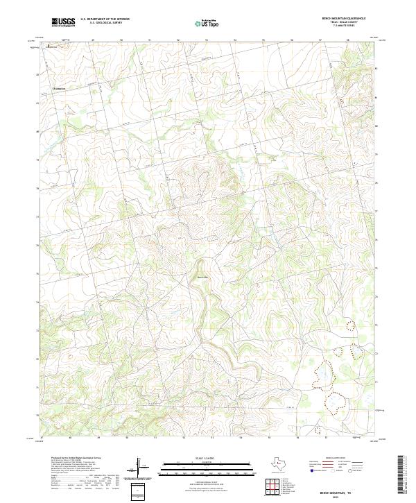 USGS Topographic Map – Bench Mountain