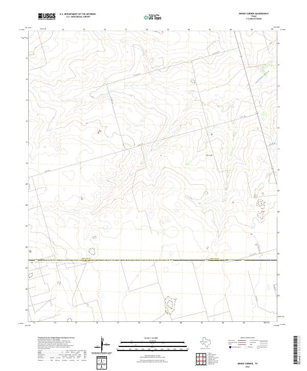 USGS Topographic Map – Benge Corner