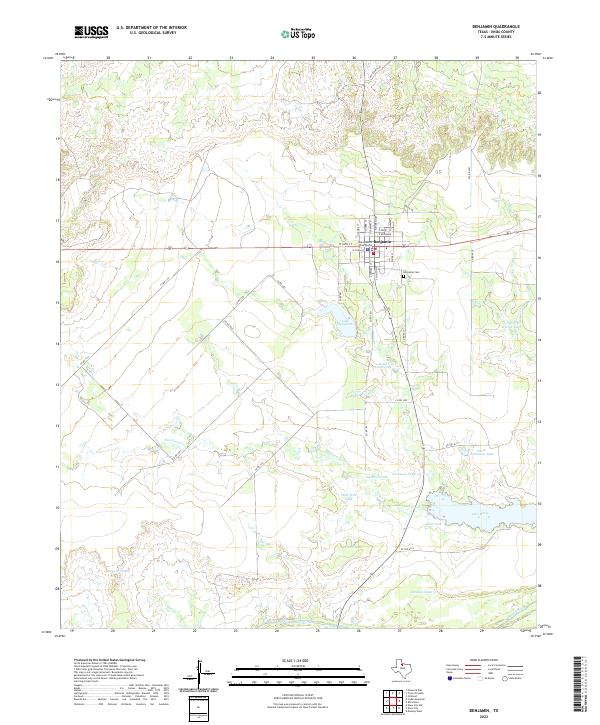 USGS Topographic Map – Benjamin