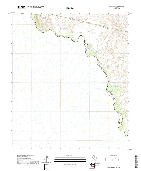 USGS Topographic Map – Bennett Ranch