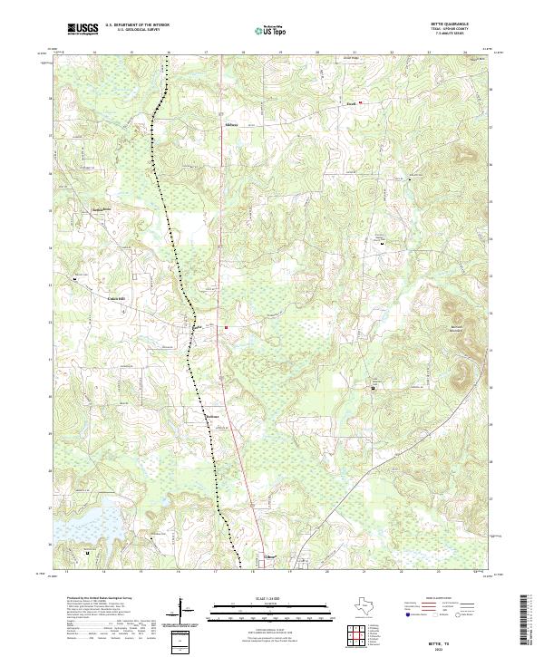USGS Topographic Map – Bettie