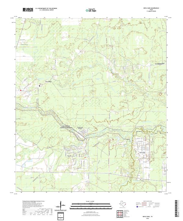 USGS Topographic Map – Bevil Oaks