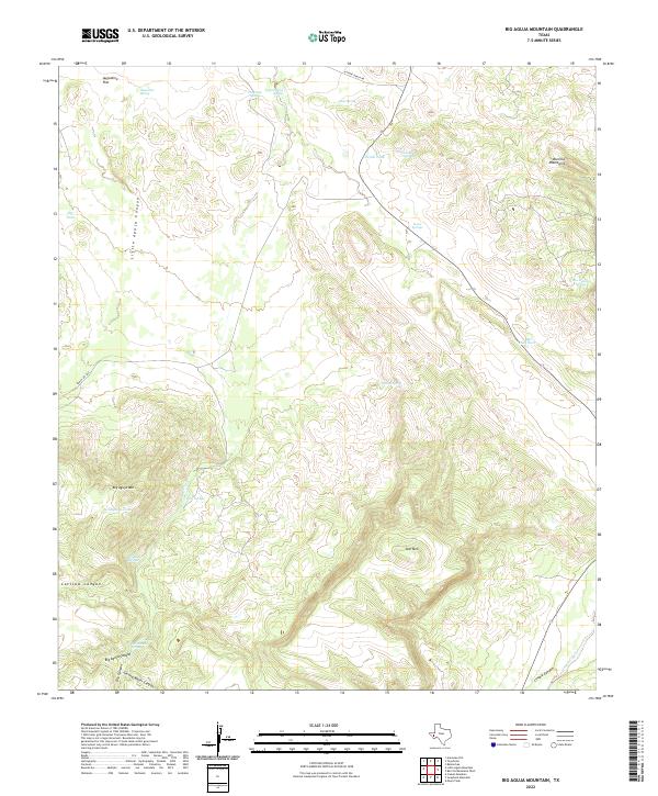 USGS Topographic Map – Big Aguja Mountain
