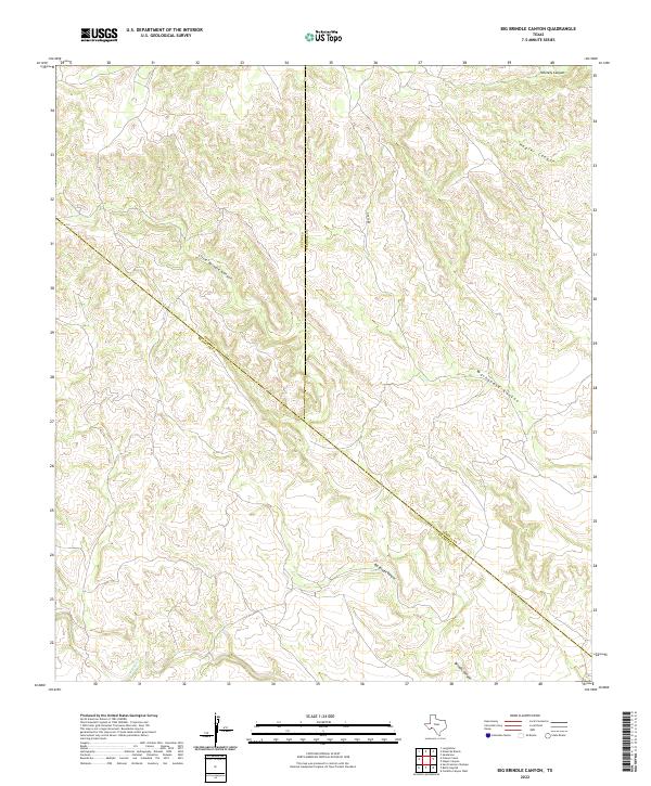 USGS Topographic Map – Big Brindle Canyon