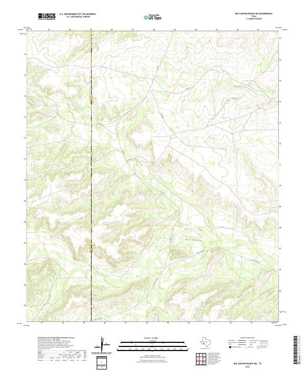 2022 Map of Big Canyon Ranch NE, 2022 Print