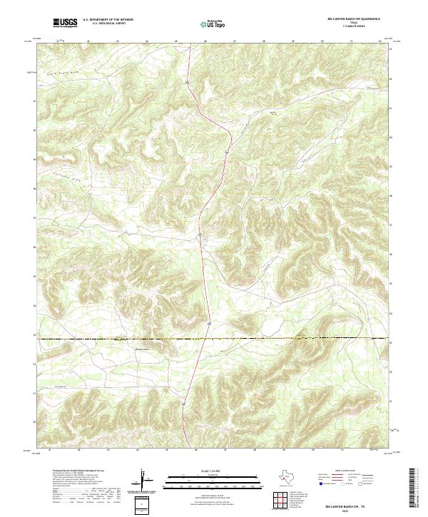USGS Topographic Map – Big Canyon Ranch SW