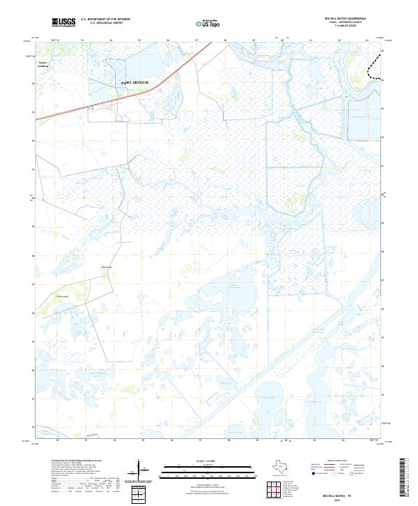 USGS Topographic Map – Big Hill Bayou