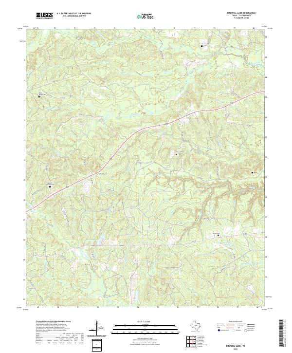 USGS Topographic Map – Birdwell Lake