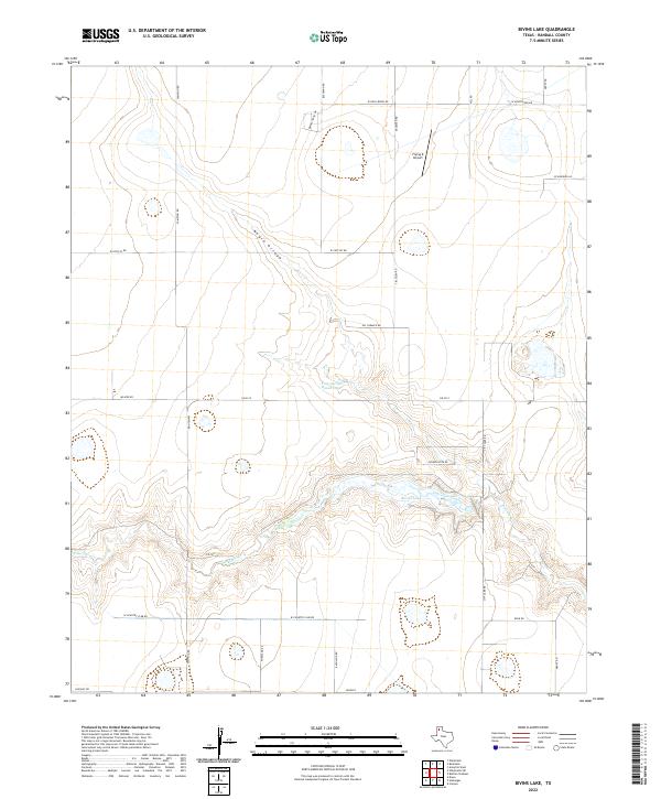 USGS Topographic Map – Bivins Lake
