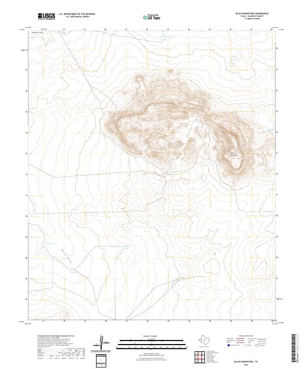 USGS Topographic Map – Black Mountains